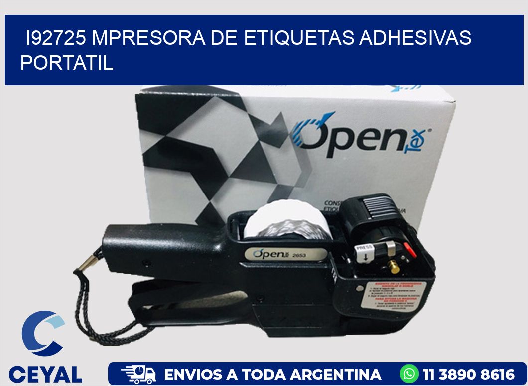 i92725 mpresora de etiquetas adhesivas portatil