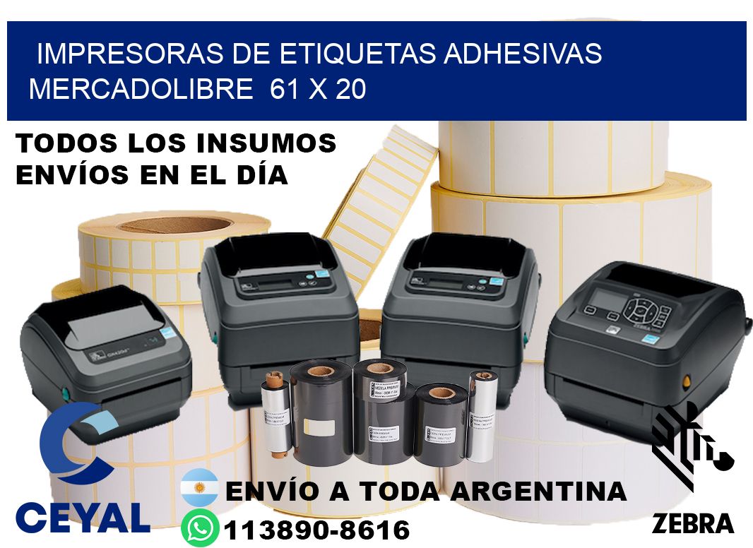 impresoras de etiquetas adhesivas mercadolibre 61 x 20