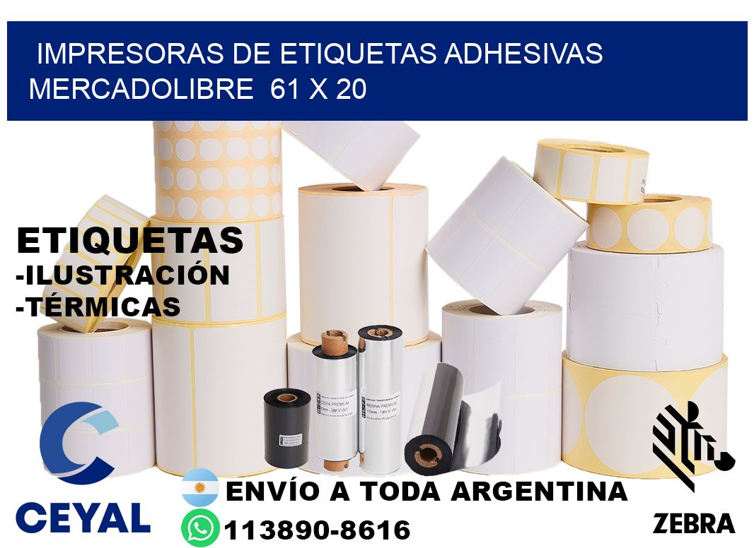 impresoras de etiquetas adhesivas mercadolibre 61 x 20