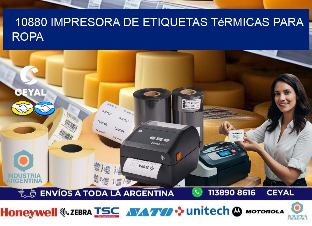 10880 impresora de etiquetas térmicas para ropa