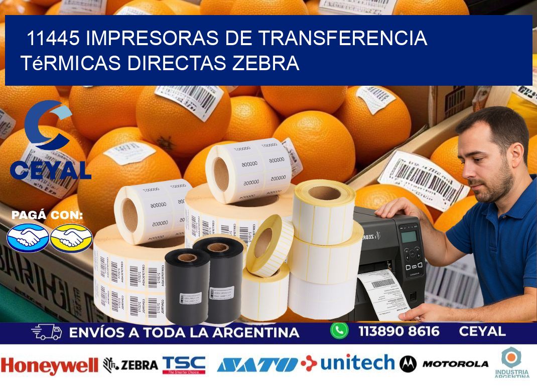 11445 impresoras de Transferencia  térmicas directas zebra