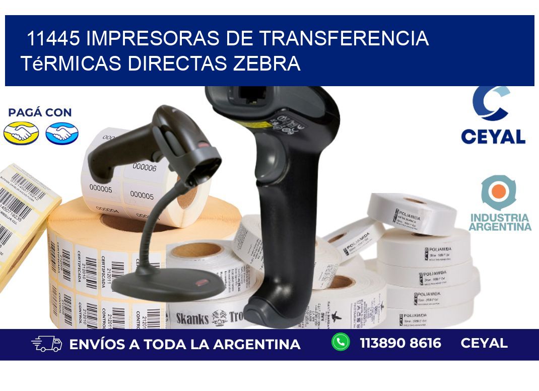11445 impresoras de Transferencia  térmicas directas zebra