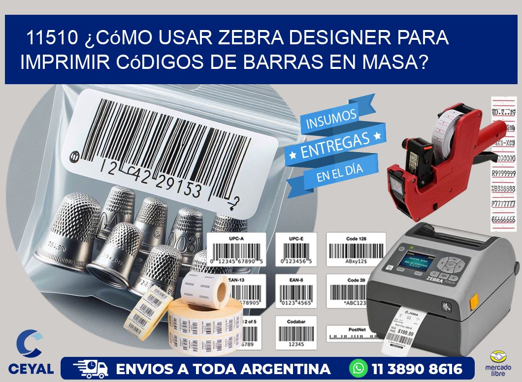 11510 ¿Cómo usar Zebra Designer para imprimir códigos de barras en masa?