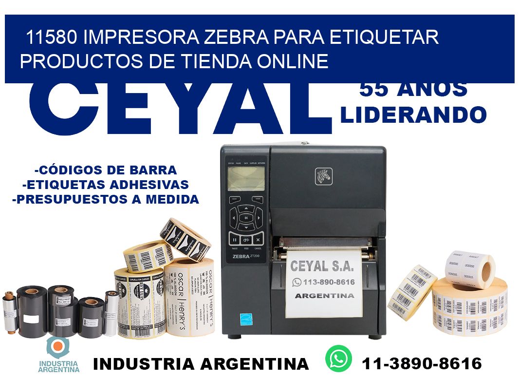 11580 impresora Zebra para etiquetar productos de tienda online