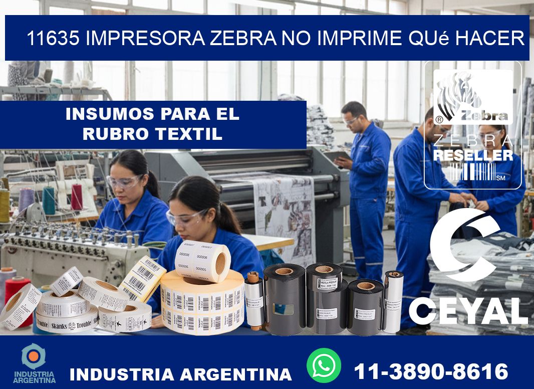 11635 impresora zebra no imprime qué hacer