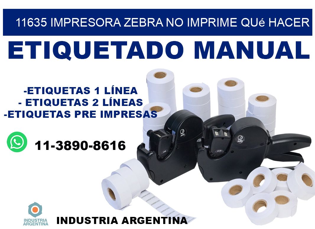 11635 impresora zebra no imprime qué hacer
