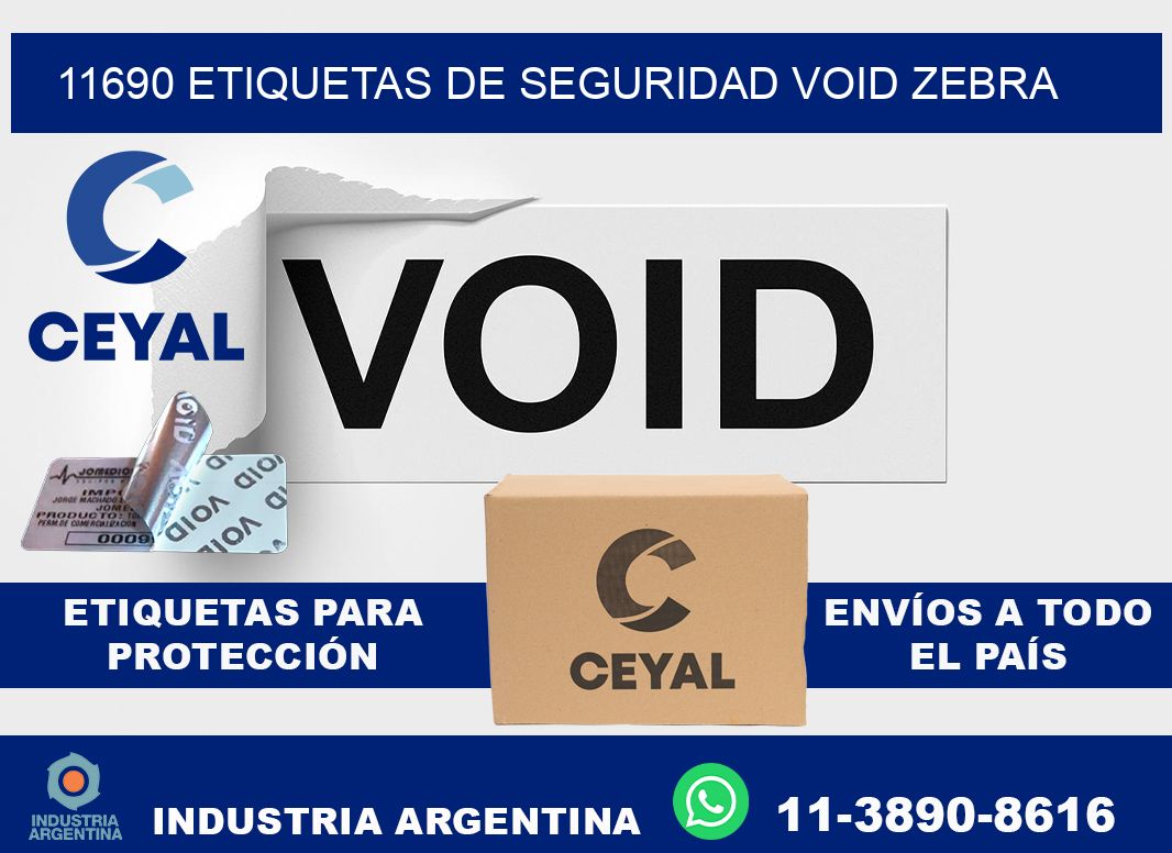 11690 etiquetas de seguridad void zebra