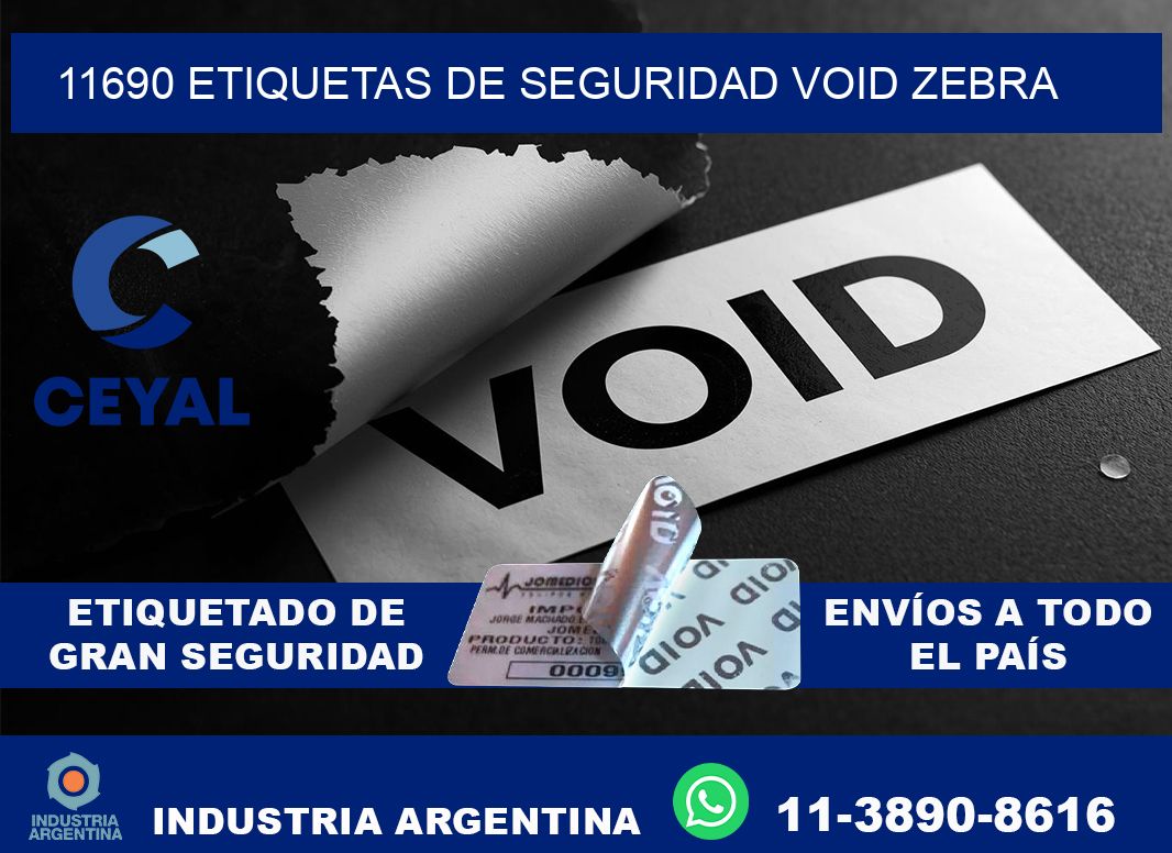 11690 etiquetas de seguridad void zebra
