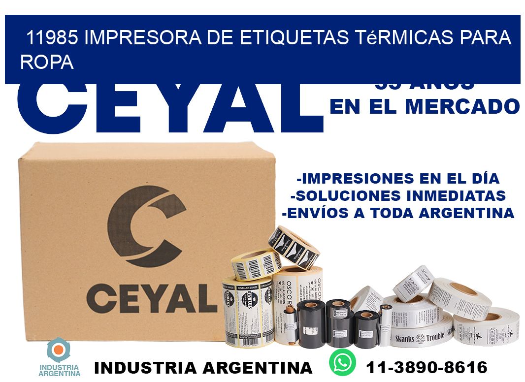 11985 impresora de etiquetas térmicas para ropa