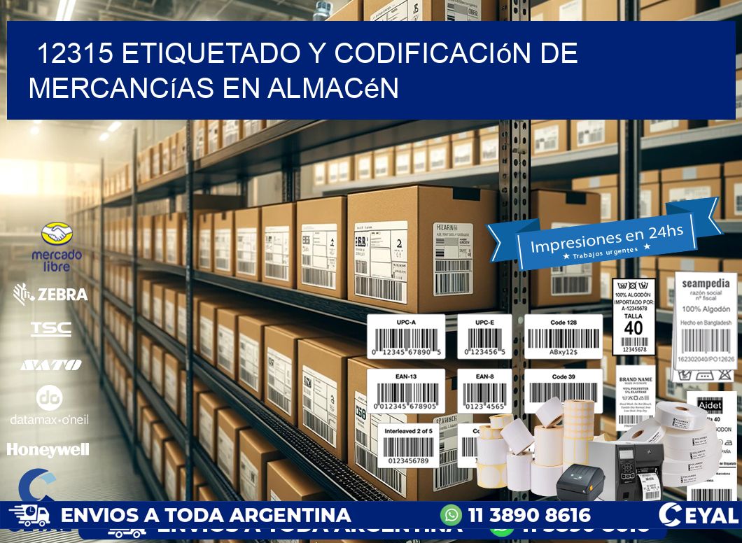 12315 Etiquetado y codificación de mercancías en almacén