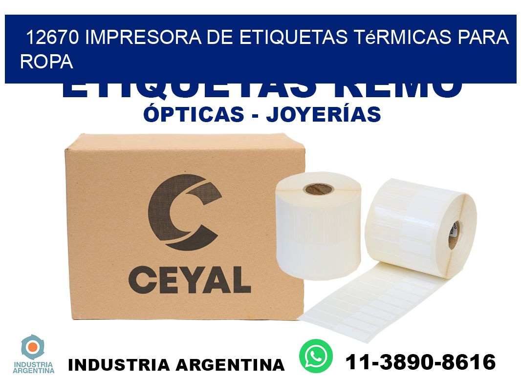 12670 impresora de etiquetas térmicas para ropa