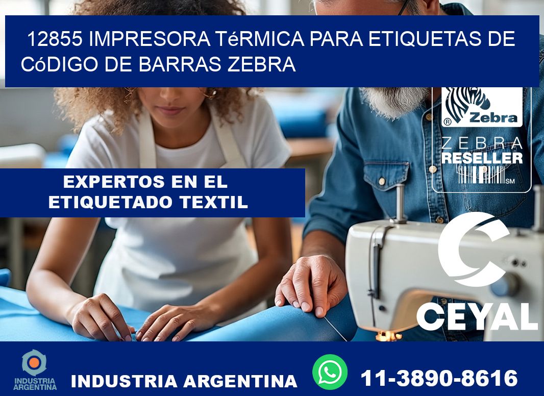 12855 impresora térmica para etiquetas de código de barras Zebra