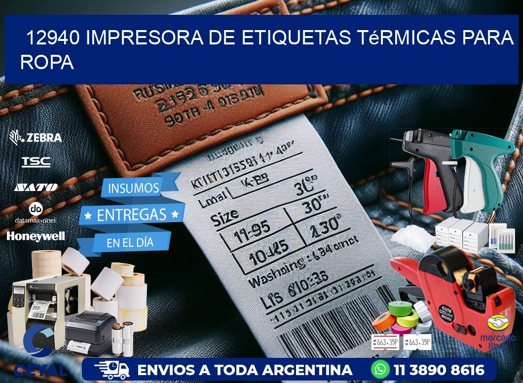 12940 impresora de etiquetas térmicas para ropa