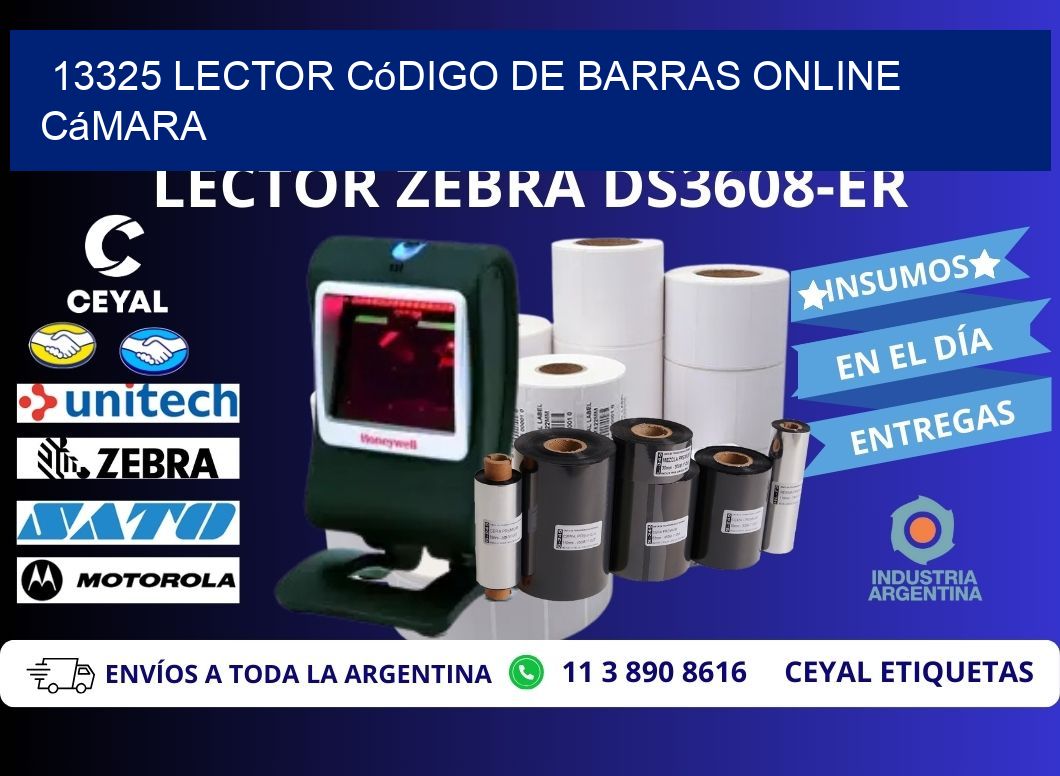 13325 Lector código de barras online cámara
