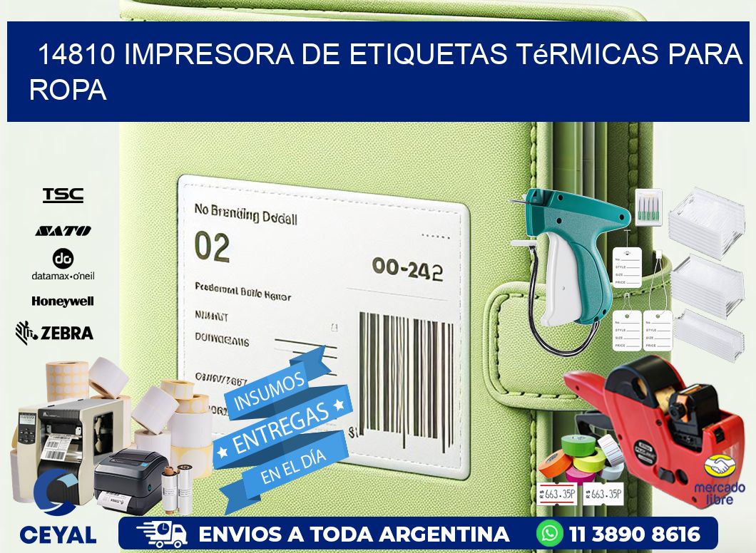 14810 impresora de etiquetas térmicas para ropa