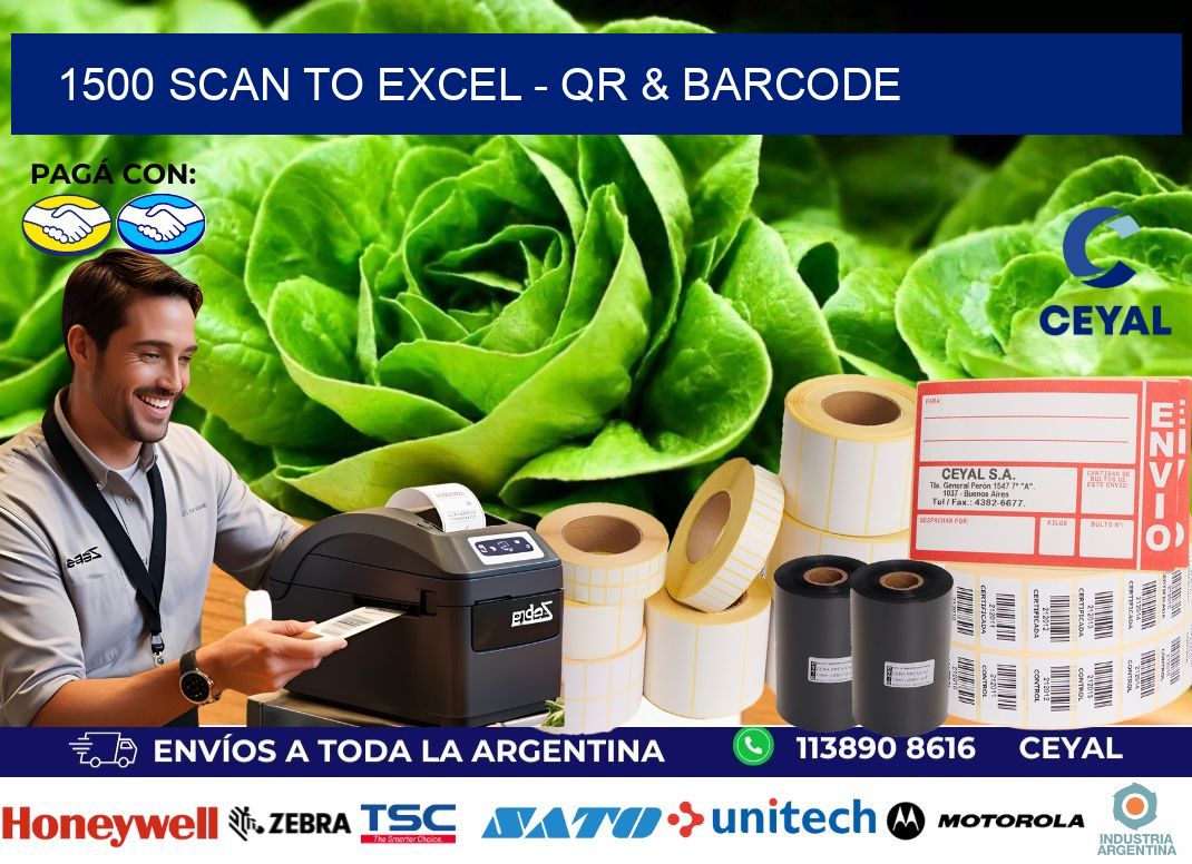 1500 Scan to Excel - QR & Barcode