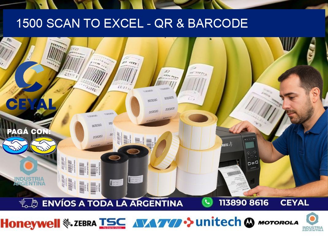 1500 Scan to Excel – QR & Barcode