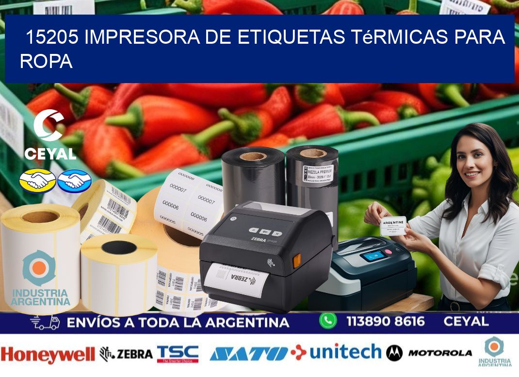 15205 impresora de etiquetas térmicas para ropa