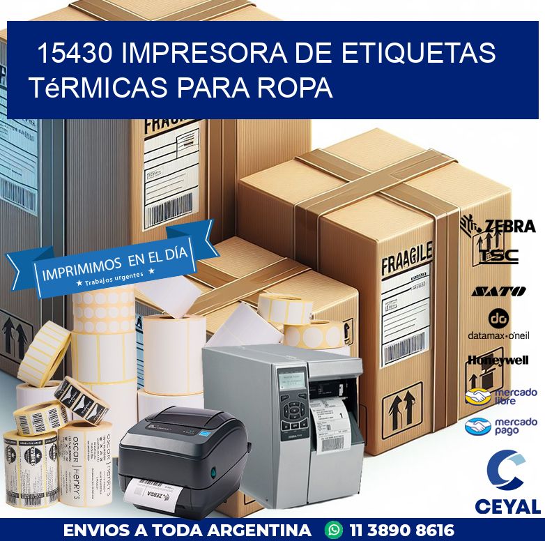 15430 impresora de etiquetas térmicas para ropa