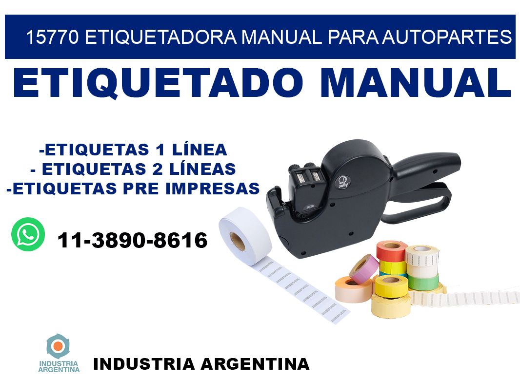 15770 etiquetadora manual para autopartes