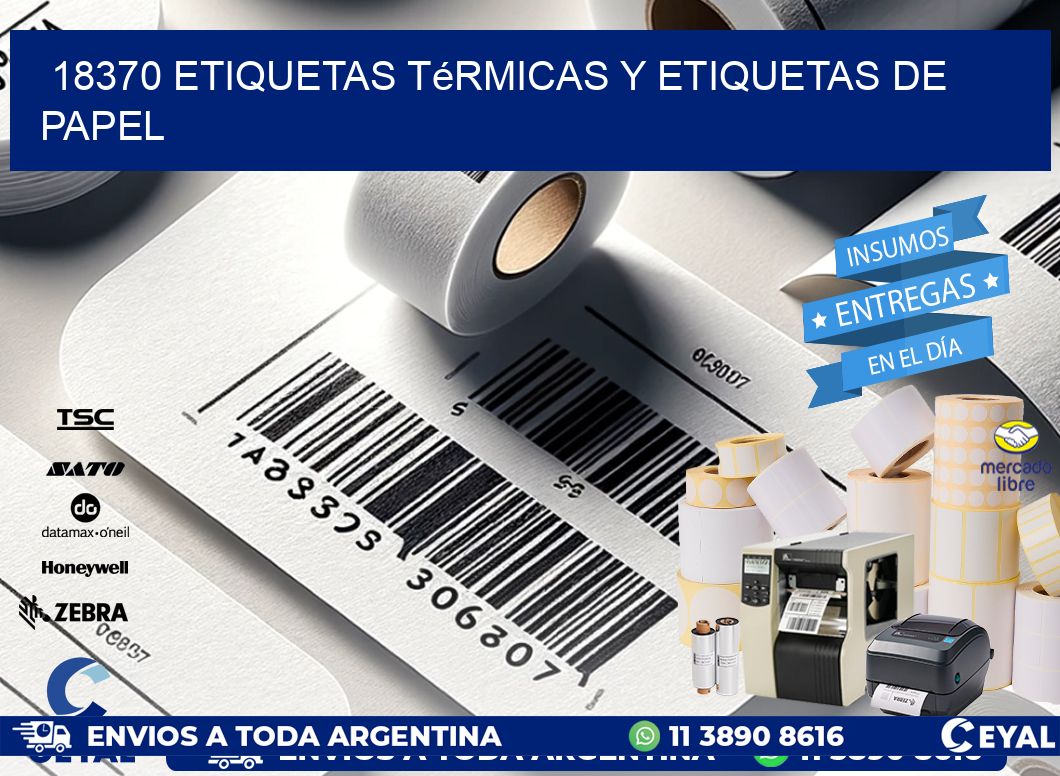18370 etiquetas térmicas y etiquetas de papel