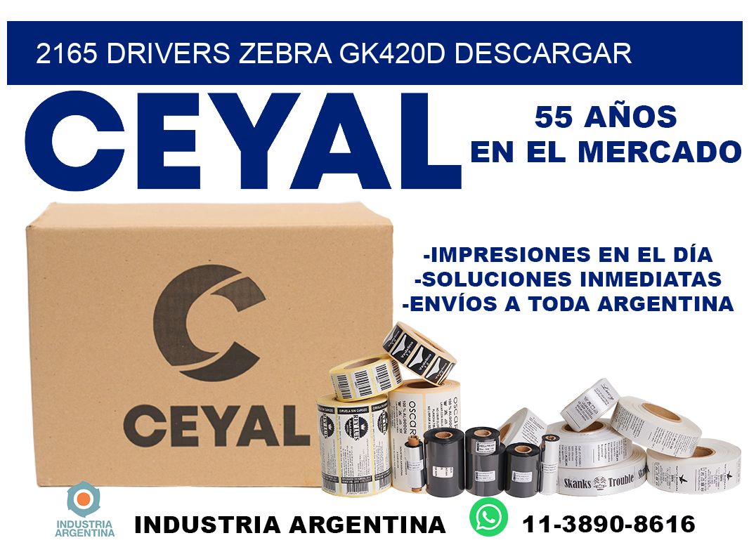 2165 drivers zebra gk420d descargar