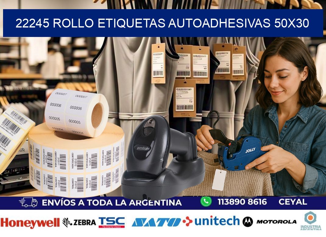 22245 Rollo Etiquetas autoadhesivas 50x30