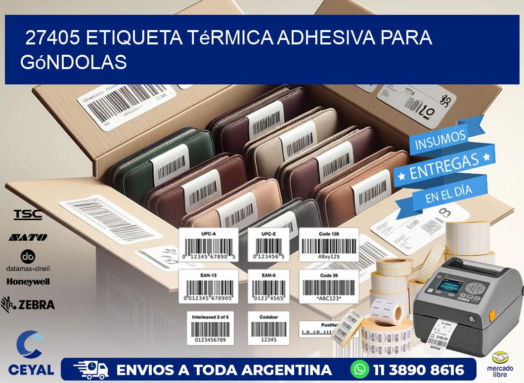 27405 Etiqueta térmica adhesiva para góndolas