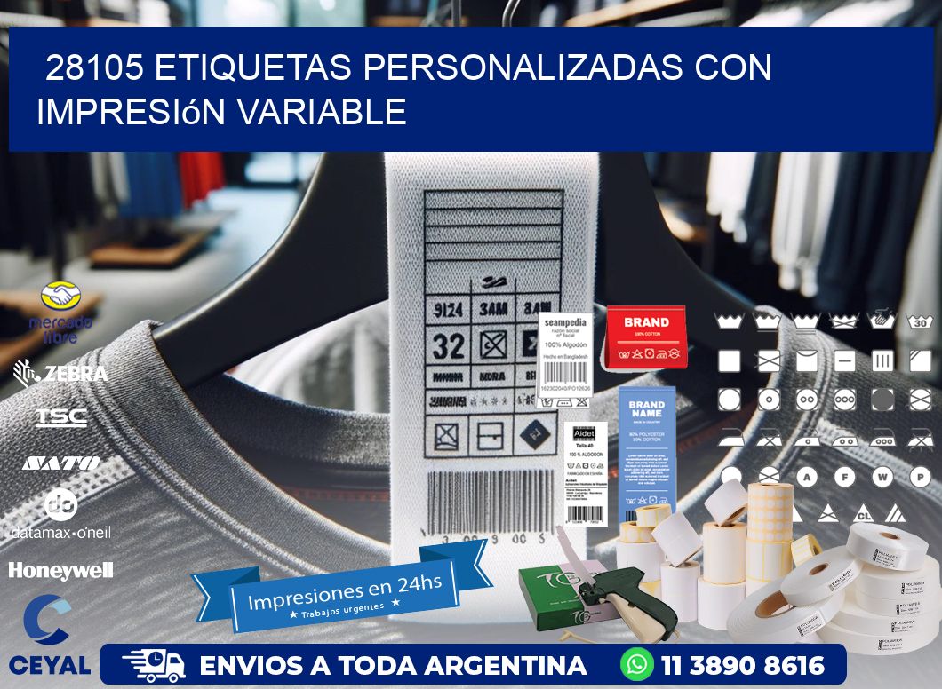 28105 etiquetas personalizadas con impresión variable