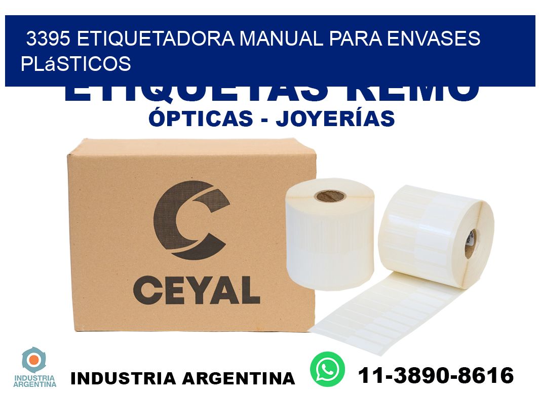 3395 etiquetadora manual para envases plásticos