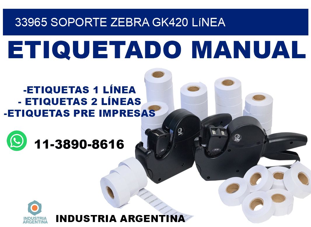 33965 soporte zebra gk420 línea