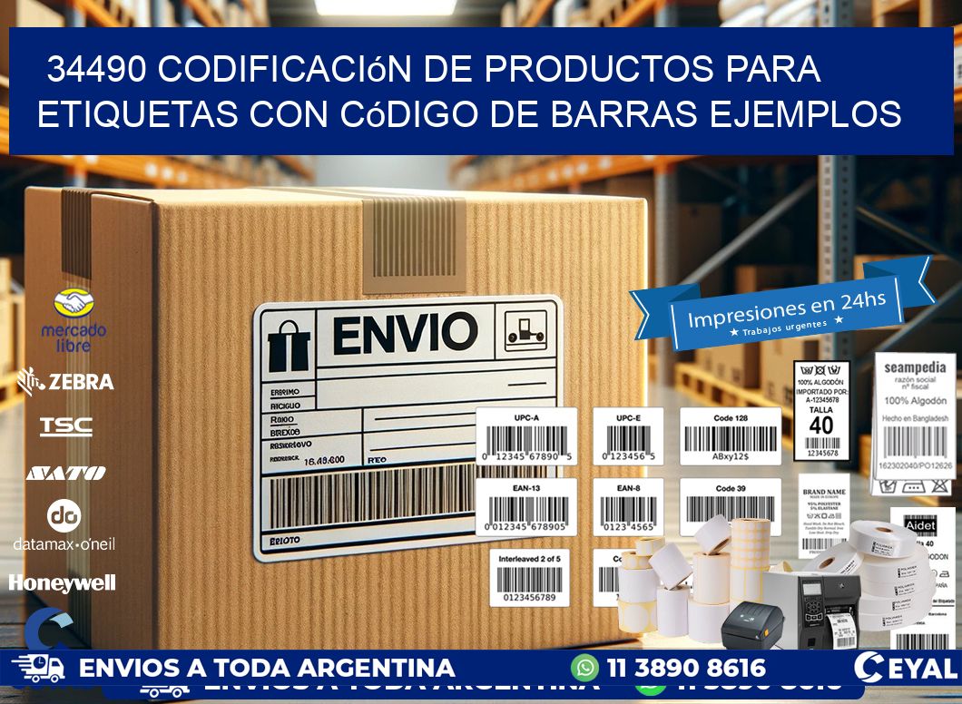 34490 Codificación de productos para etiquetas con código de barras ejemplos