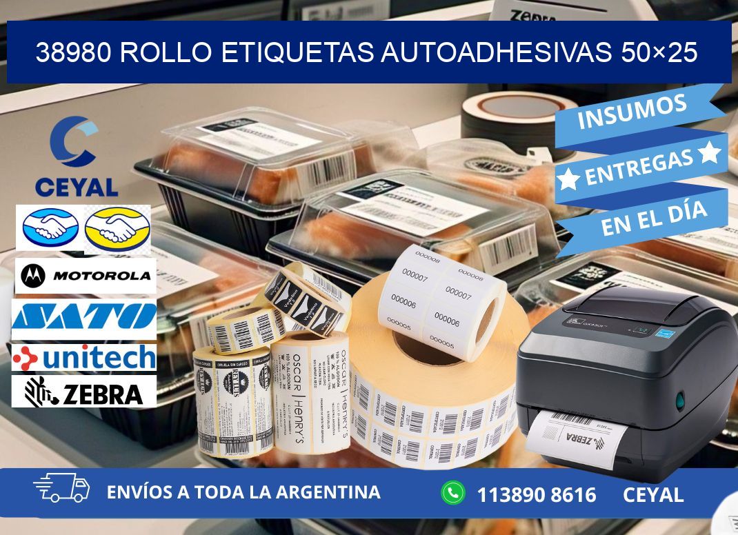 38980 Rollo Etiquetas autoadhesivas 50×25
