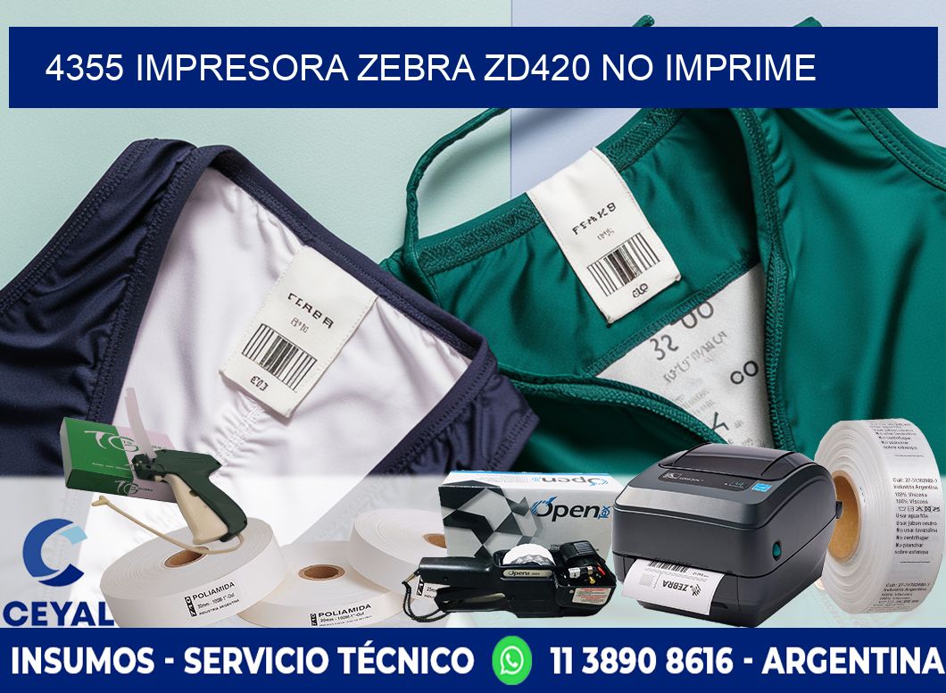 4355 Impresora Zebra ZD420 no imprime