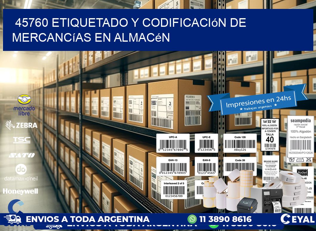 45760 Etiquetado y codificación de mercancías en almacén