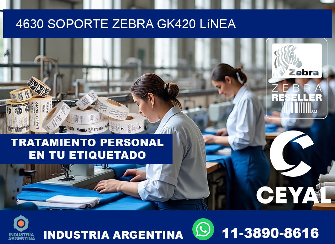 4630 soporte zebra gk420 línea