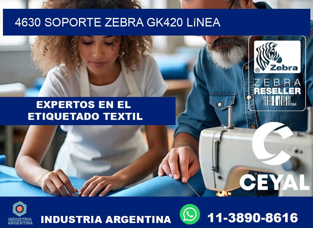 4630 soporte zebra gk420 línea