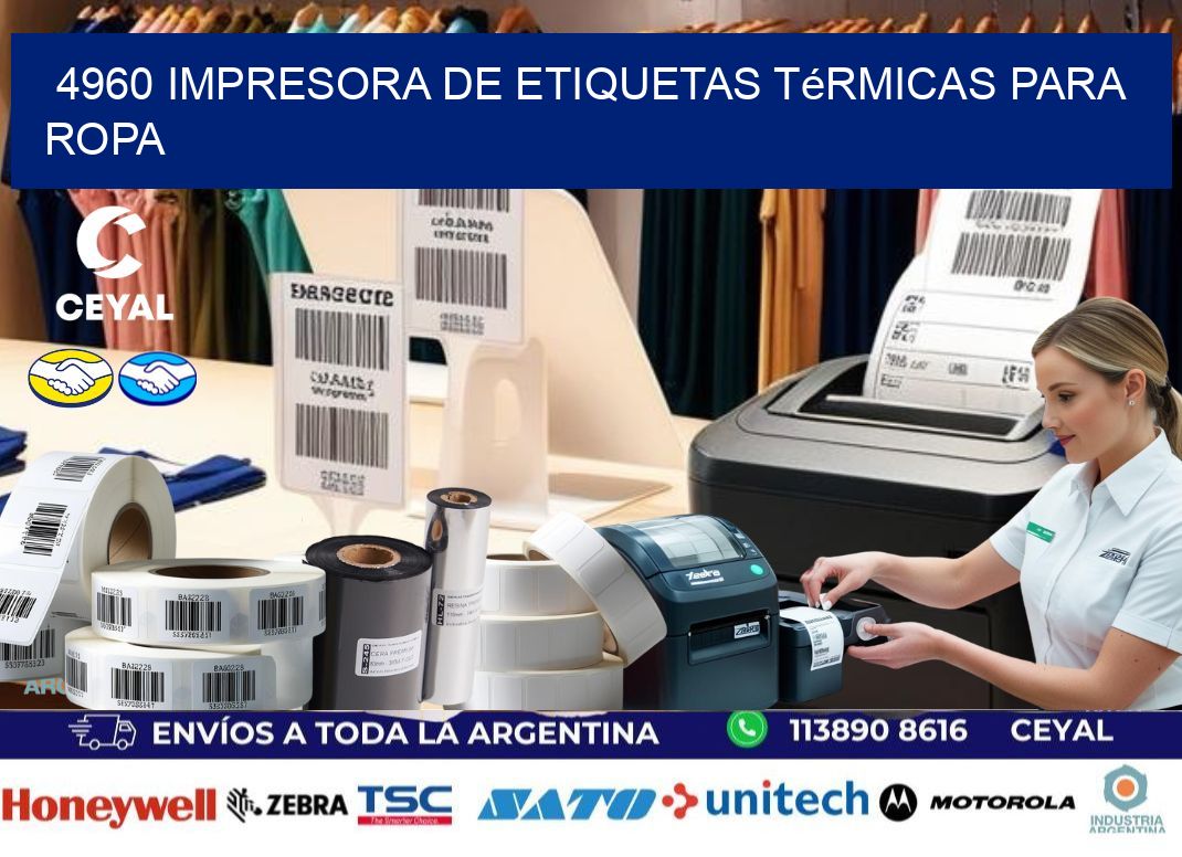 4960 impresora de etiquetas térmicas para ropa