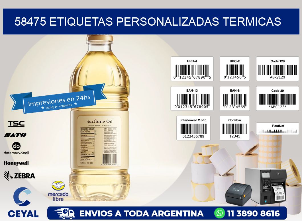 58475 Etiquetas personalizadas termicas
