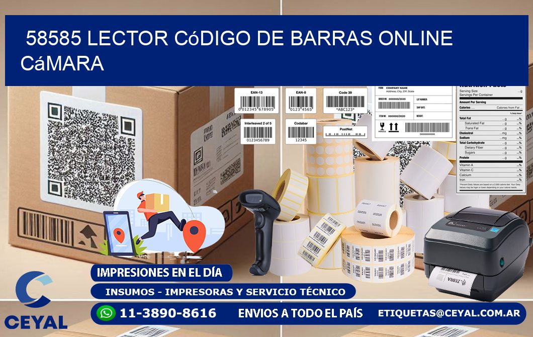 58585 Lector código de barras online cámara