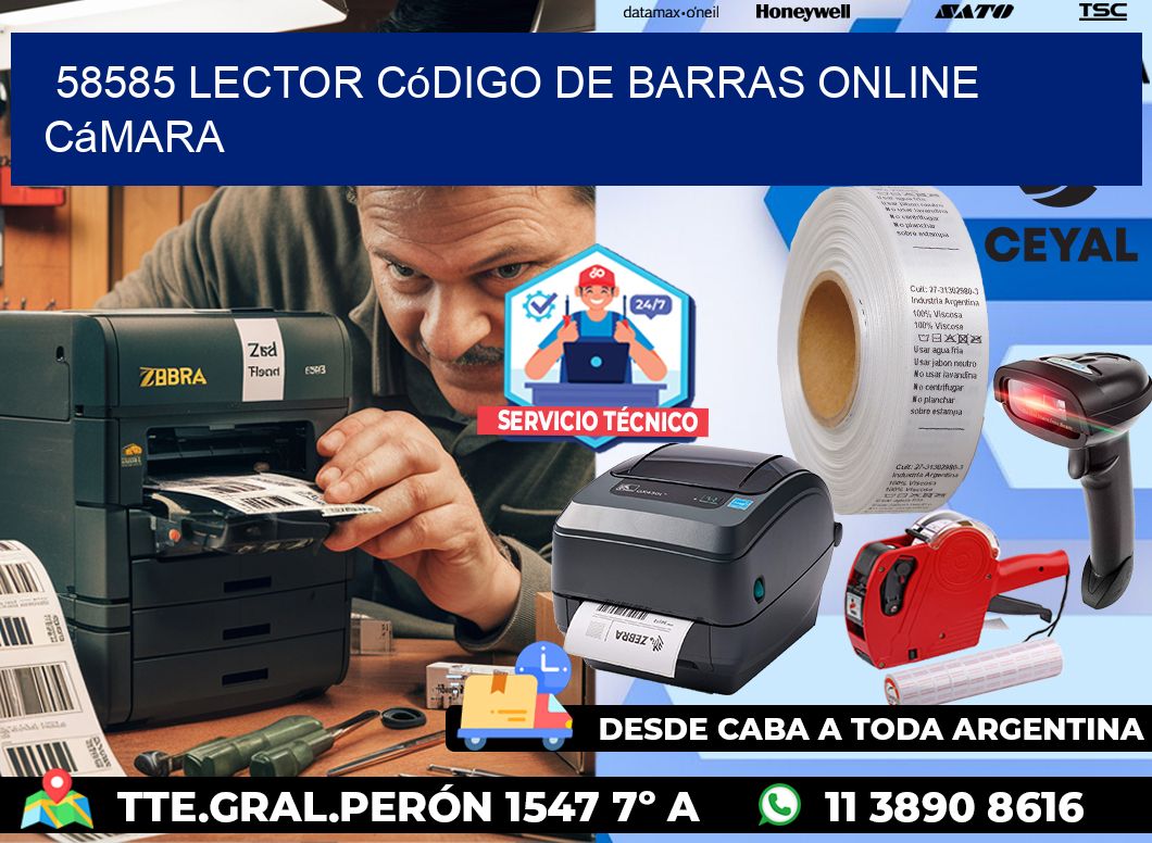 58585 Lector código de barras online cámara