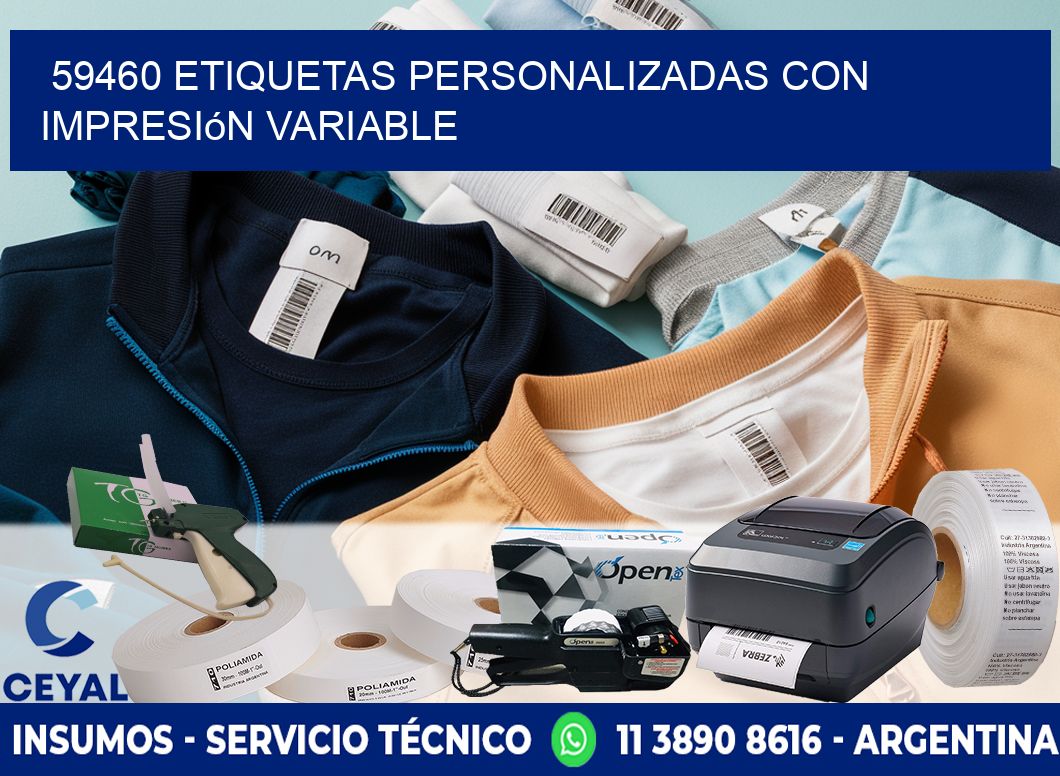 59460 etiquetas personalizadas con impresión variable