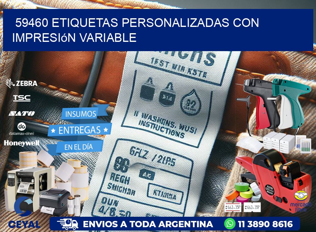 59460 etiquetas personalizadas con impresión variable