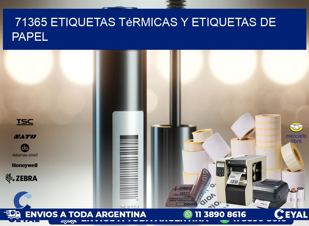 71365 etiquetas térmicas y etiquetas de papel