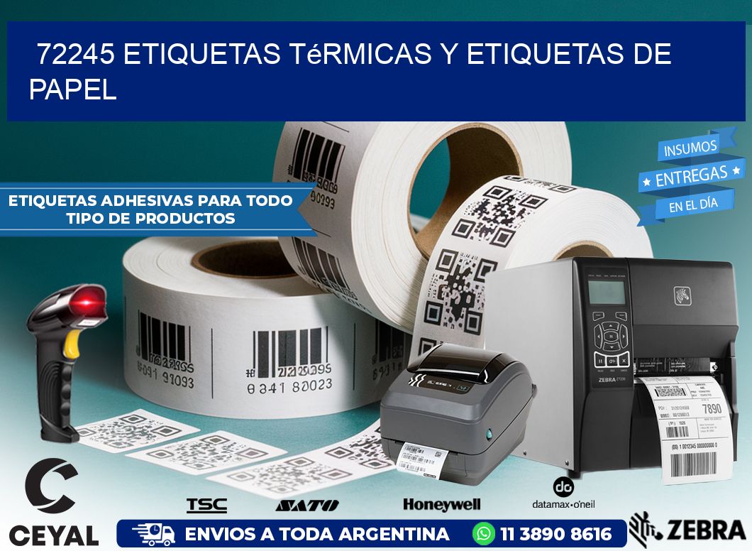 72245 etiquetas térmicas y etiquetas de papel