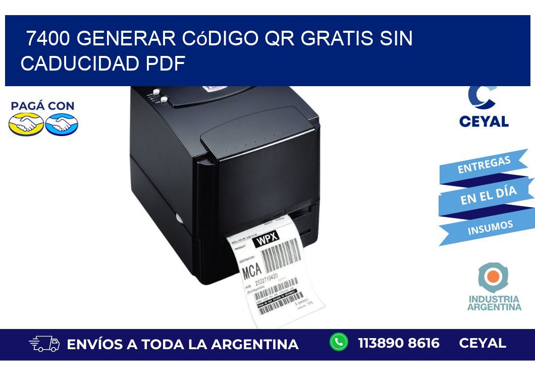 7400 Generar código QR gratis sin caducidad PDF