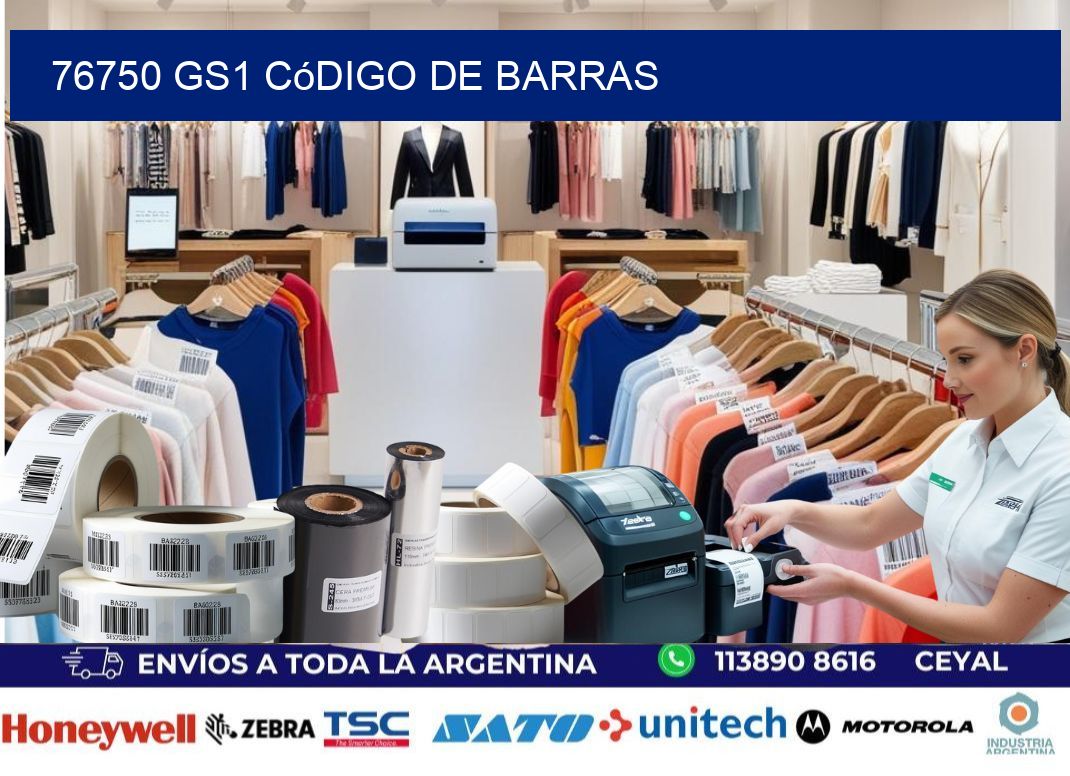 76750 GS1 código de barras