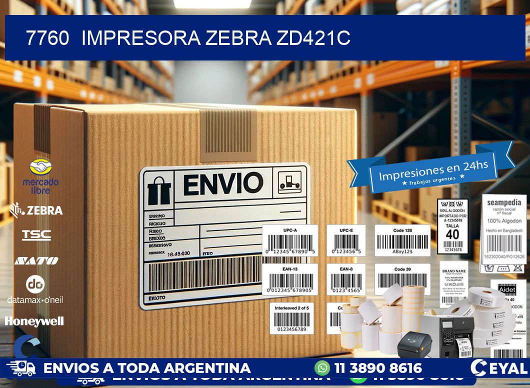 7760  Impresora Zebra zd421c