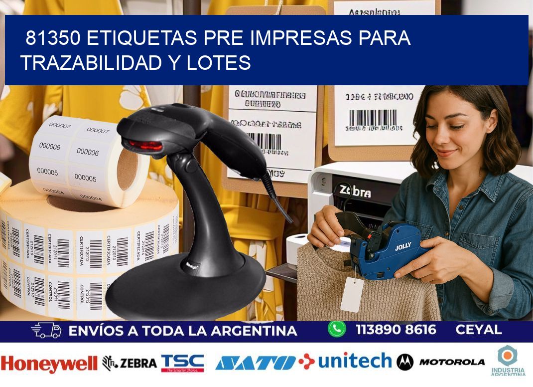 81350 etiquetas pre impresas para trazabilidad y lotes
