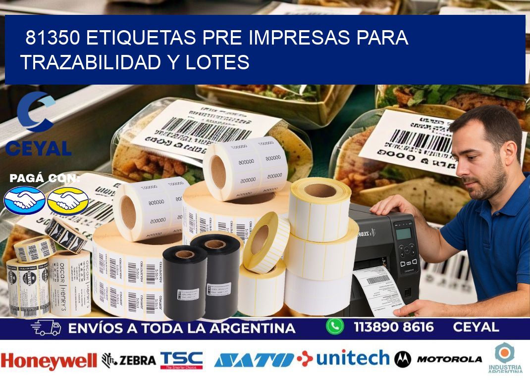 81350 etiquetas pre impresas para trazabilidad y lotes